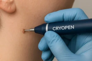 Person receiving skin tag removal West Bromwich