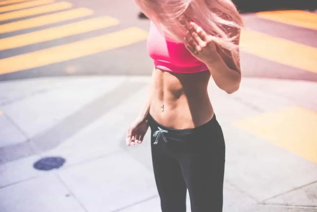 Woman with toned stomach after LA-EMS Body Sculpting Treatment West Bromwich 
