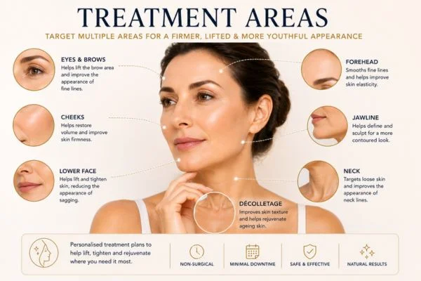 Areas of treatment for the ultimate lift tighten treatment West Bromwich
