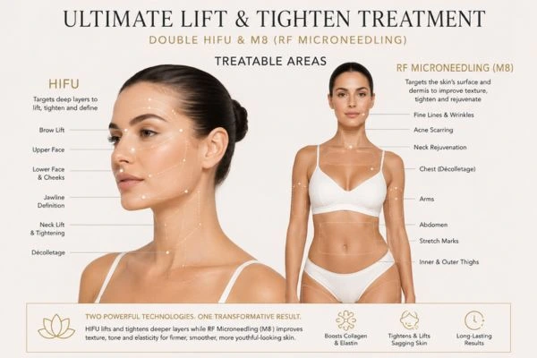 Areas of the body that can be treated - ultimate skin tighten treatment West Bromwich